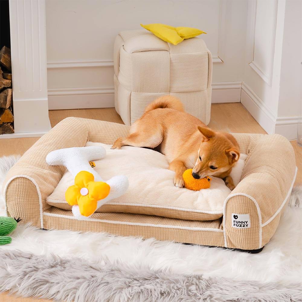 Deluxe Flannel Double-Layer Orthopaedic Dog Sofa Bed