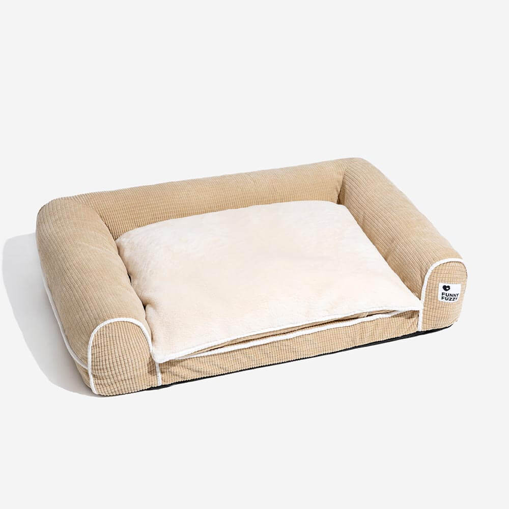 Deluxe Flannel Double-Layer Orthopaedic Dog Sofa Bed