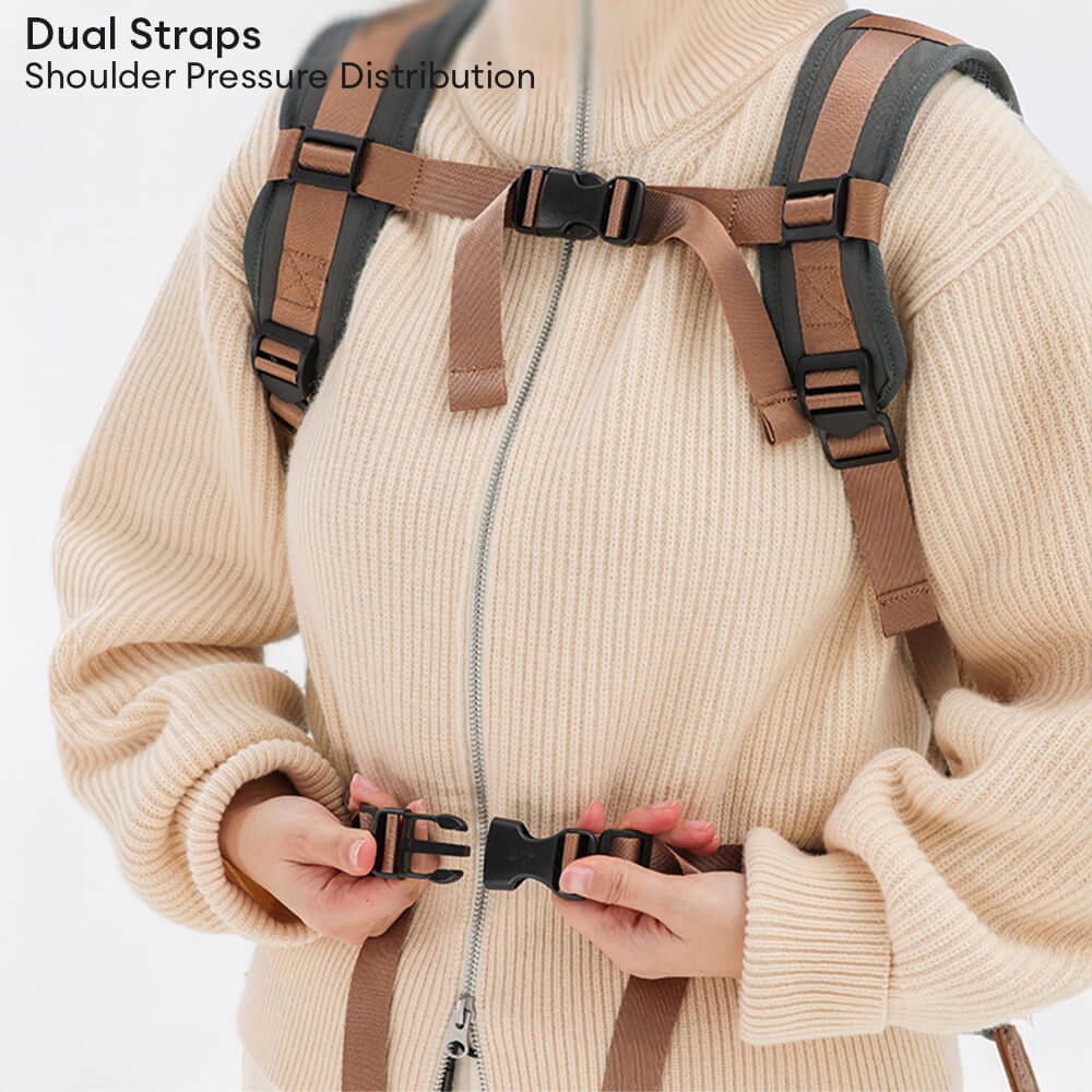 Dual-Colour Breathable Waterproof Canvas Outdoor Pet Carrier Backpack