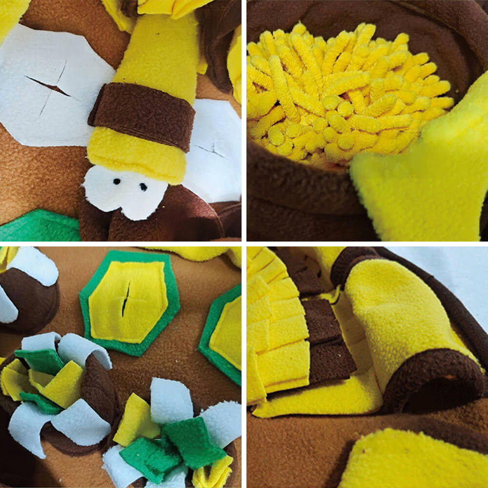 Honey Jar Shaped Squeaky Slow Feeder Dog Snuffle Mat