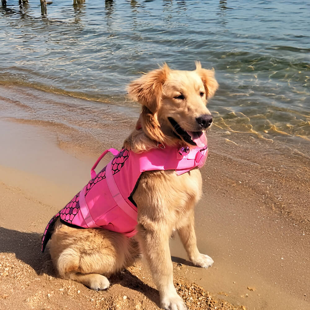 Mermaid and Shark Style Secure Fit Dog Life Jacket