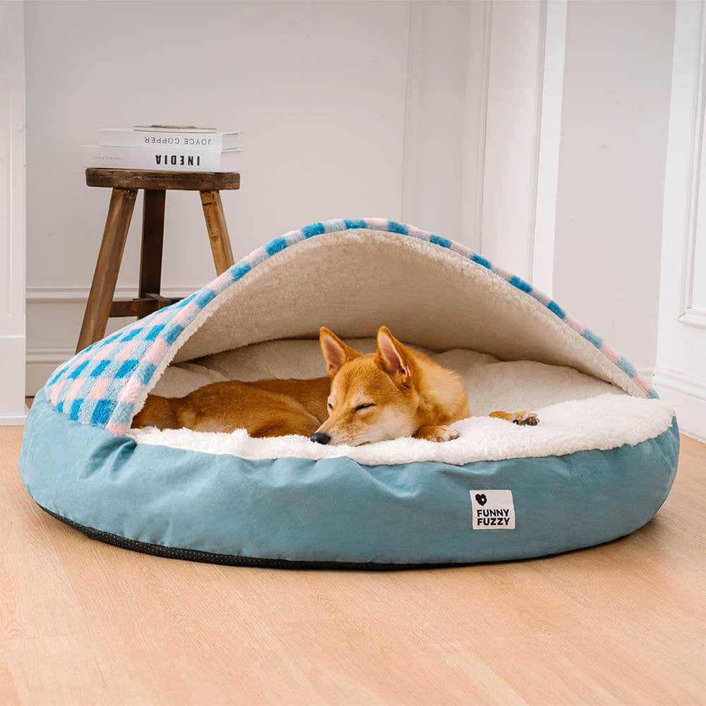 Round Canopy Dream Hideaway Dog Bed Pet Nest Bed