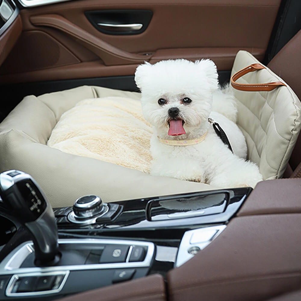 Thick and Soft Backrest Dog Car Seat Bed