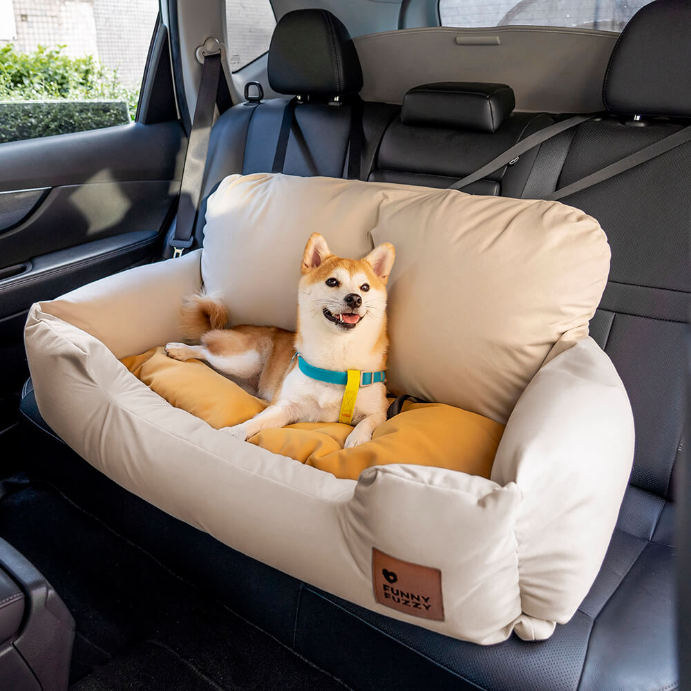 Travel Bolster Safety Medium Large Dog Car Back Seat Bed