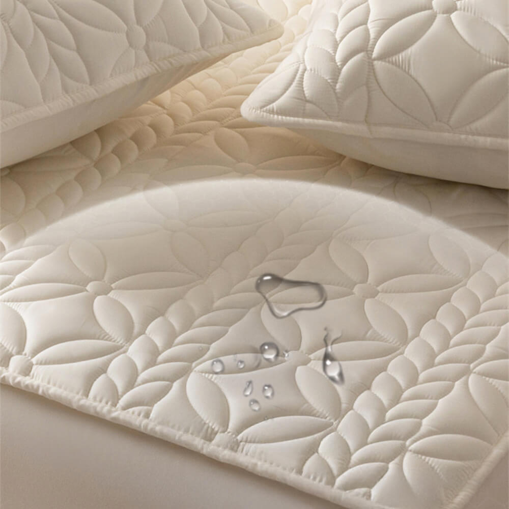 Woven Quilted Waterproof Antibacterial Quilted Sheet Mattress Cover