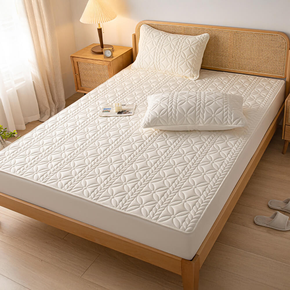 Woven Quilted Waterproof Antibacterial Quilted Sheet Mattress Cover