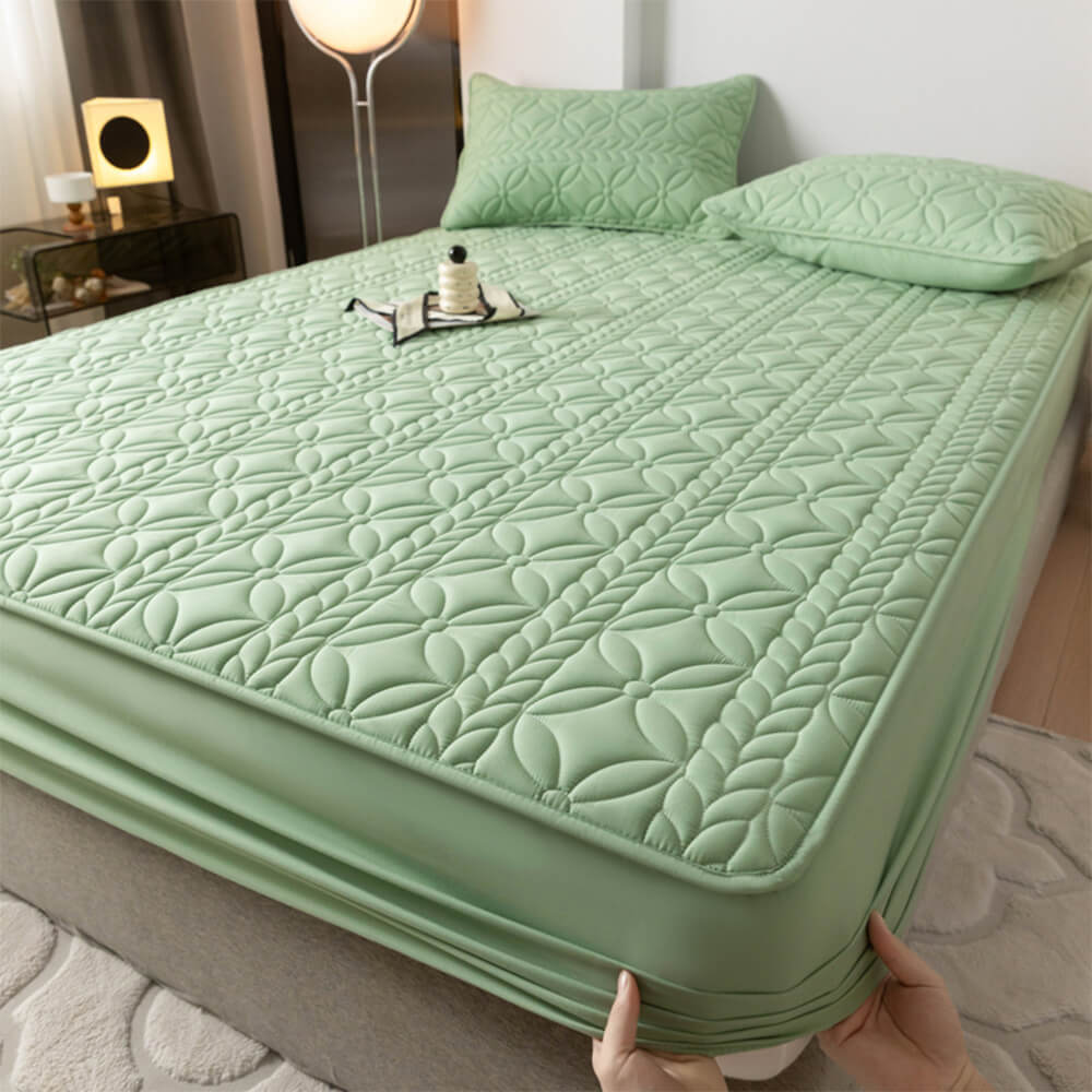 Woven Quilted Waterproof Antibacterial Quilted Sheet Mattress Cover