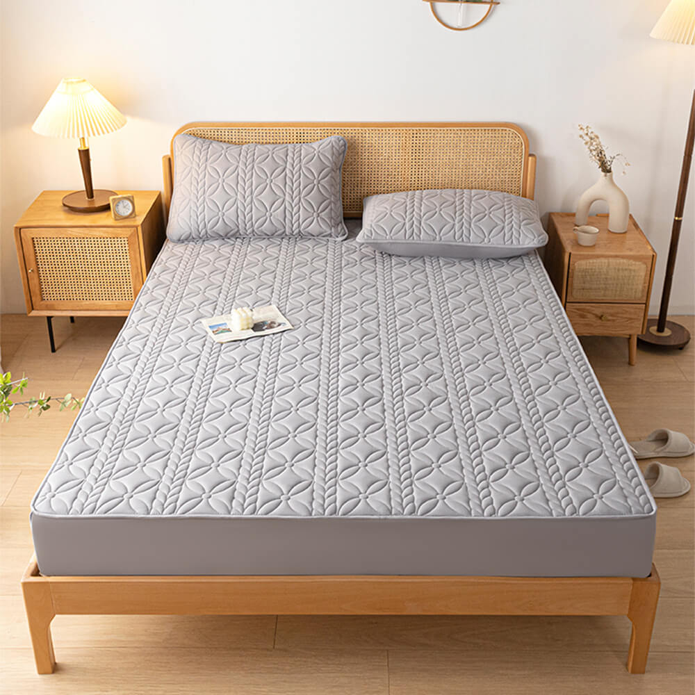 Woven Quilted Waterproof Antibacterial Quilted Sheet Mattress Cover