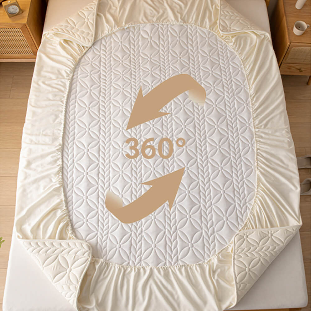 Woven Quilted Waterproof Antibacterial Quilted Sheet Mattress Cover