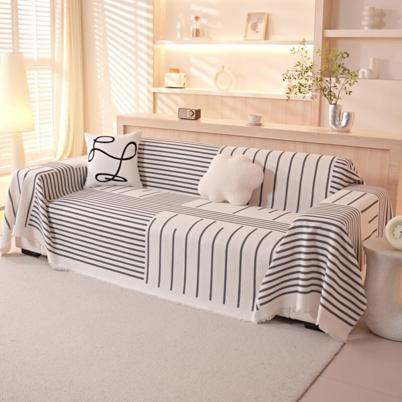 Geometric Pattern Multicolour Couch Cover - Modern Design for a Stylish Home