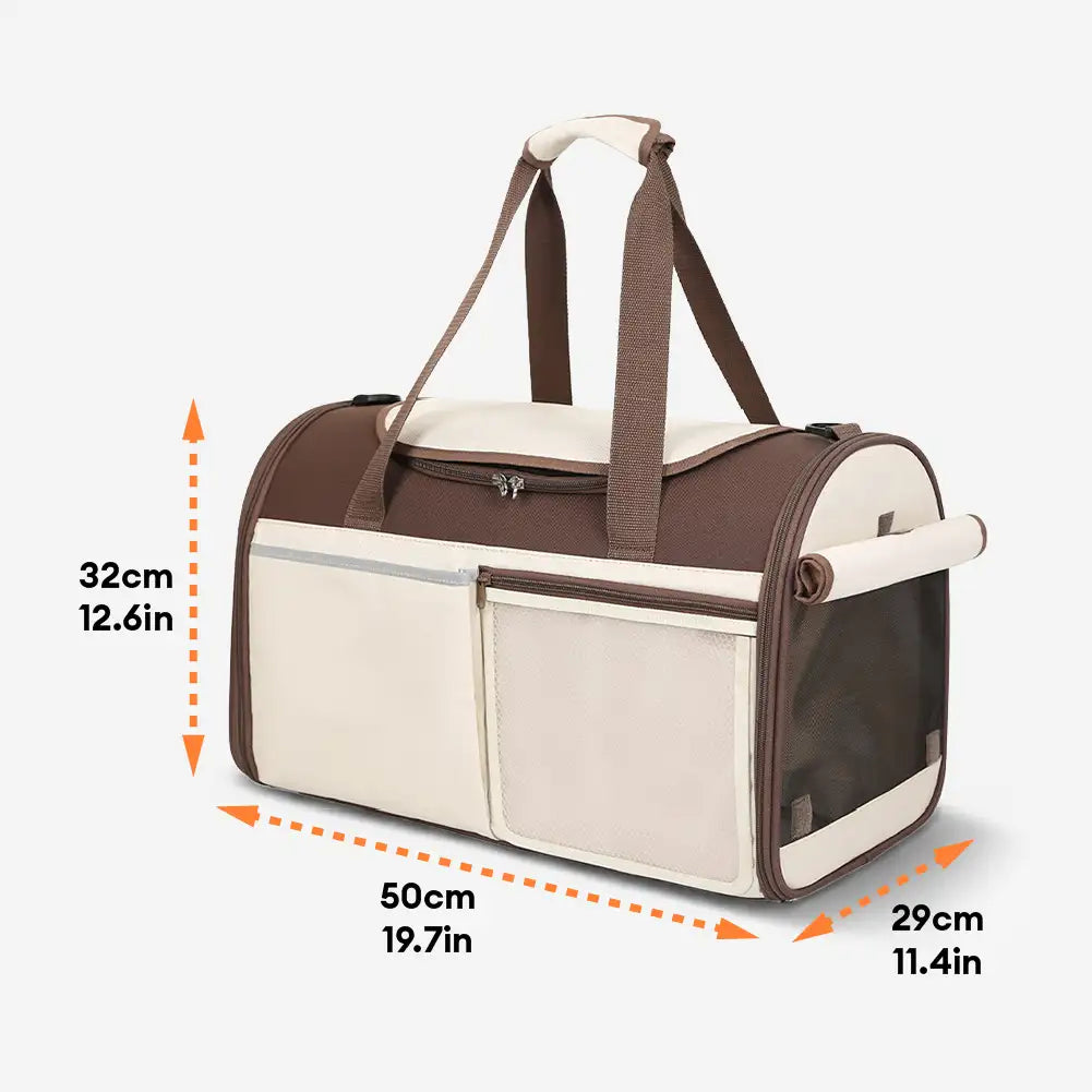 Handheld Crossbody Multi-Function Breathable Dog Cat Carrier Bag for Travel and Vet