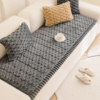 Honeycomb Plush Thickened Soft Sofa Decoration Pet Mat Couch Cover