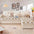 Cream-colored Large Plaid Square Fuzzy Pet Dog Mat Bed Sectional Couch Cover