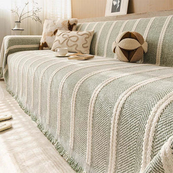 Large Herringbone Chenille Thickened Scratch-Resistant Sofa Protection Couch Cover