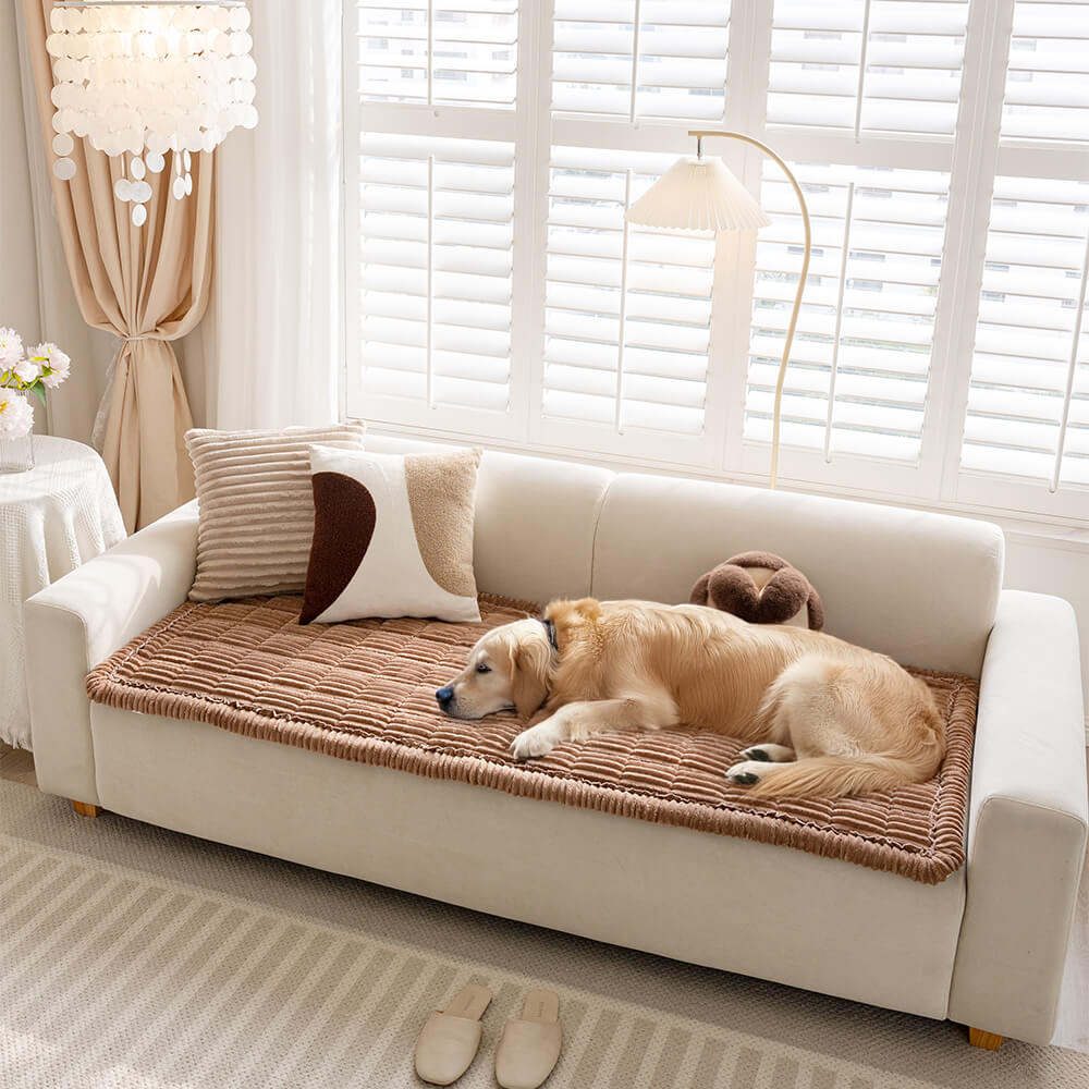 Lazy Soft Flannel Breathable Pet Mat Non-slip Sectional Couch Cover