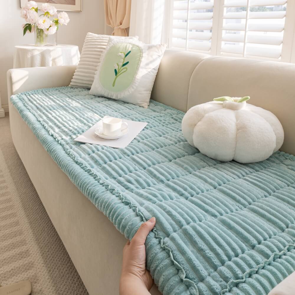 Lazy Soft Flannel Breathable Pet Mat Non-slip Sectional Couch Cover