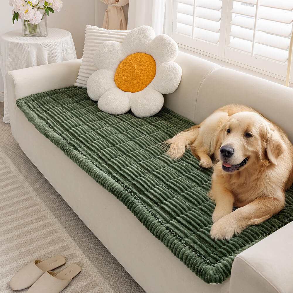 Lazy Soft Flannel Breathable Pet Mat Non-slip Sectional Couch Cover