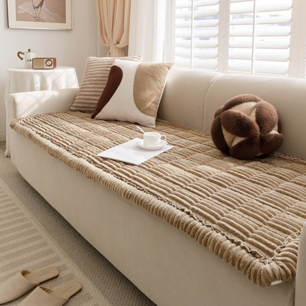 Make Waffle Biscuit Couch Cover – Cosy Soft Flannel & Breathable Pet Mat, Indulge in Tasty Comfort!