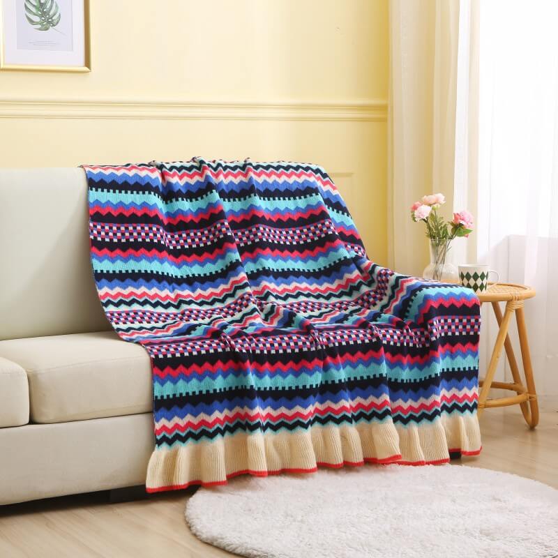 Modern Nordic Knit Blanket Multi-Functional Home Throw