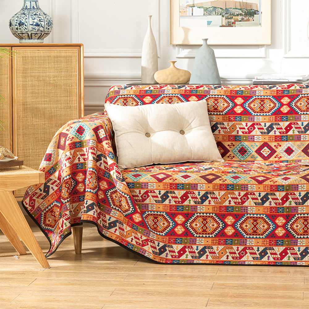 Moroccan Jacquard Multifunctional Throw Blanket Couch Cover