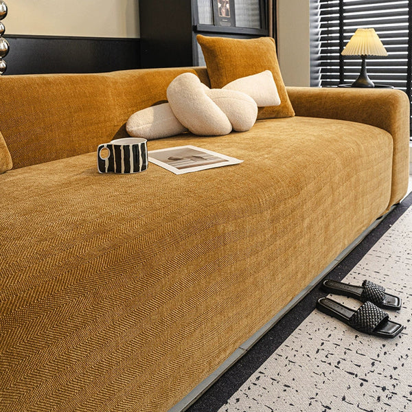 Herringbone Full Coverage Comfortable Scratch-Resistant Sofa Protection Magic Outdoor Couch Cover