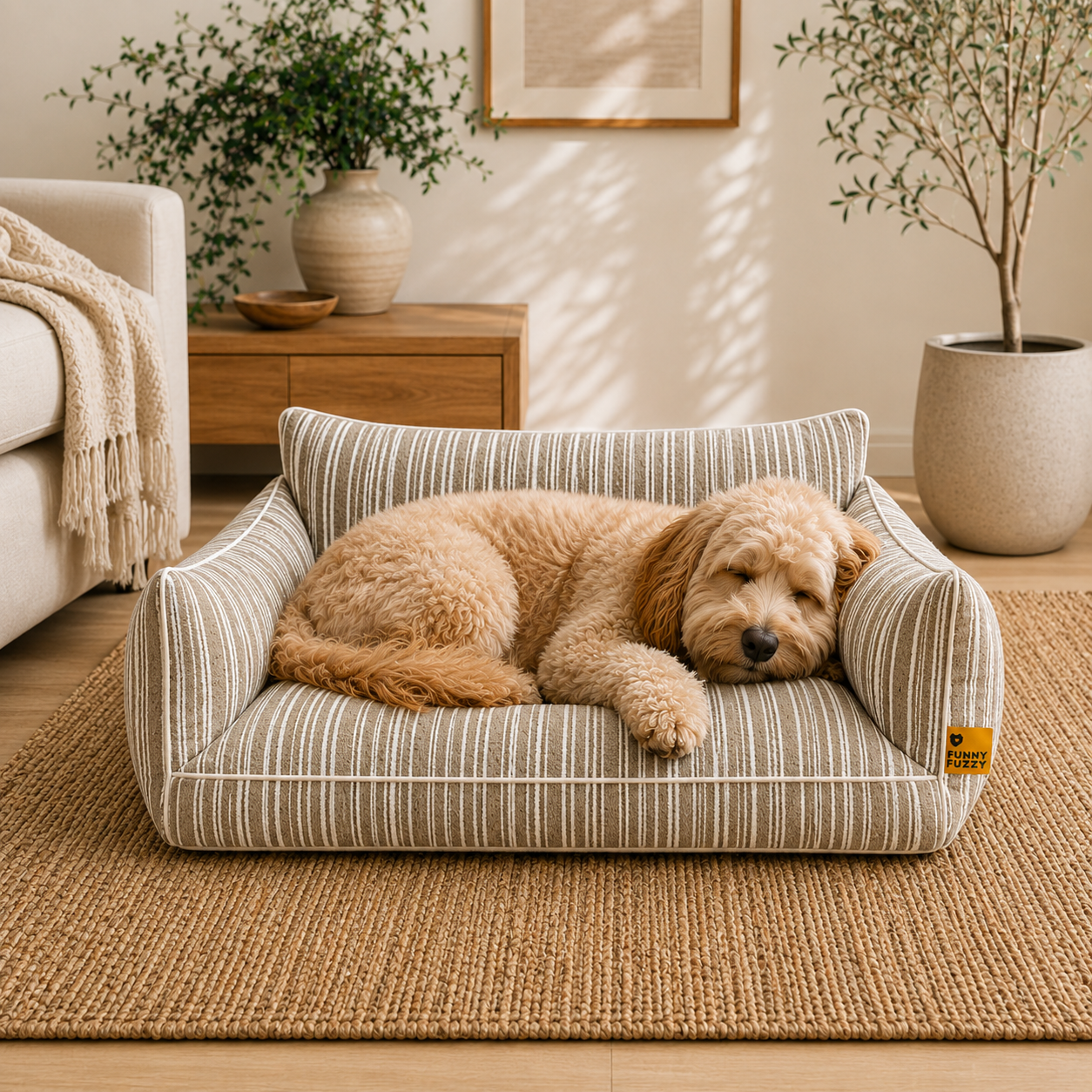 Orthopedic All-season Dog Sofa Bed - Funnyfuzzy SnugNest