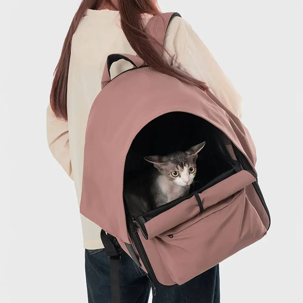 Outdoor Travel Expandable Breathable Cat Carrier Backpack with Sunshade