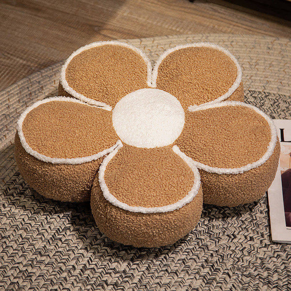 Plush Flower Decorative Throw Pillow