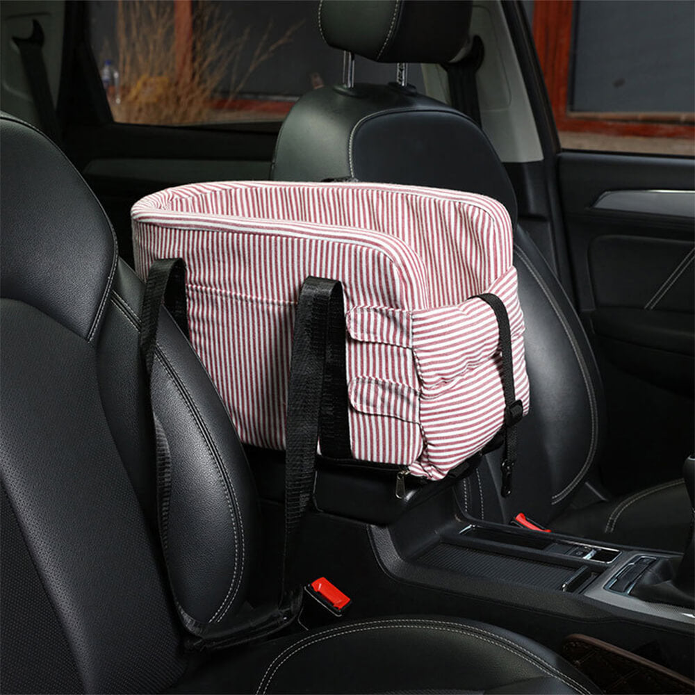 Stylish Plaid Portable Travel Dog Cat Car Seat Carrier