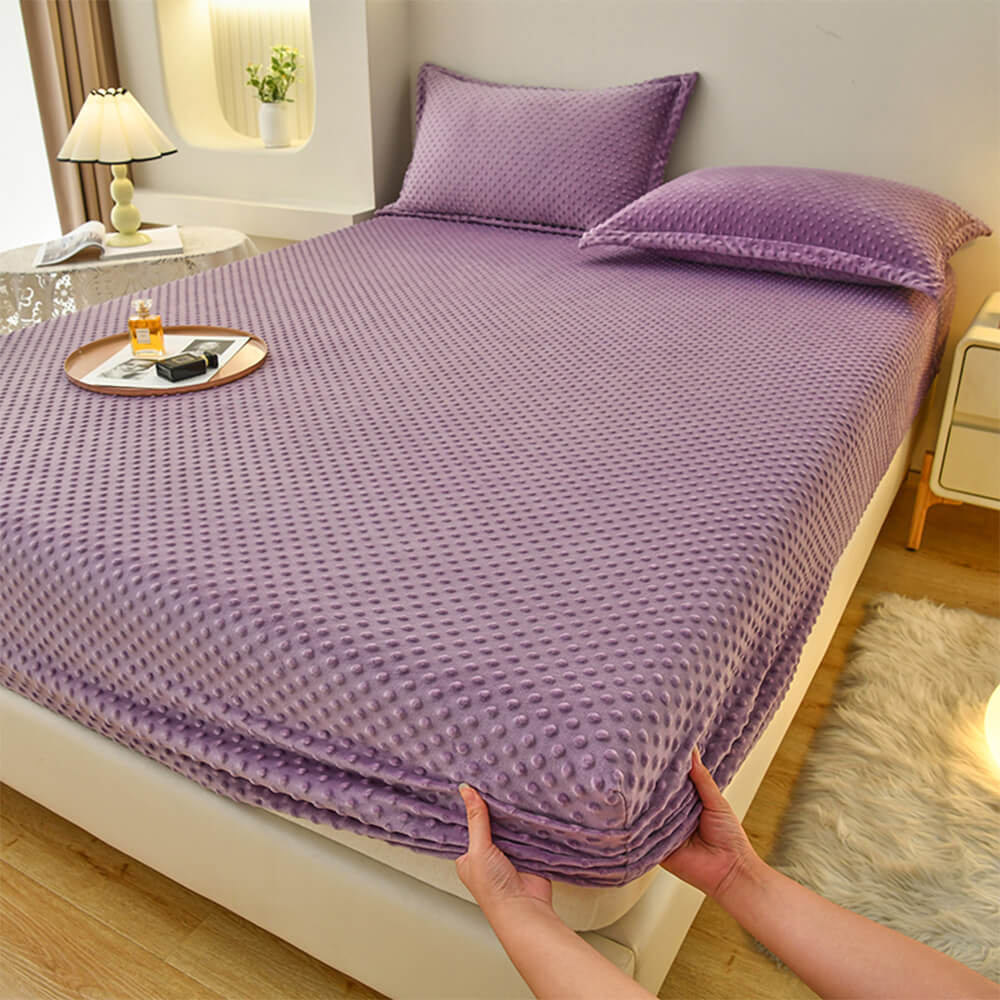 Anti-Static Cozy Massage Touch Fitted Sheet Mattress Cover