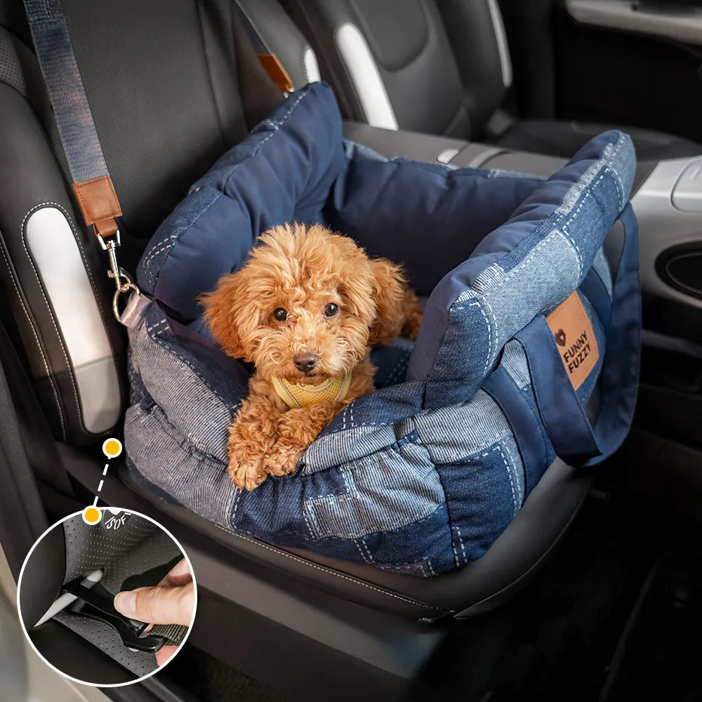 Portable ISOFIX Dog Car Seat Bed with ISOFIX System