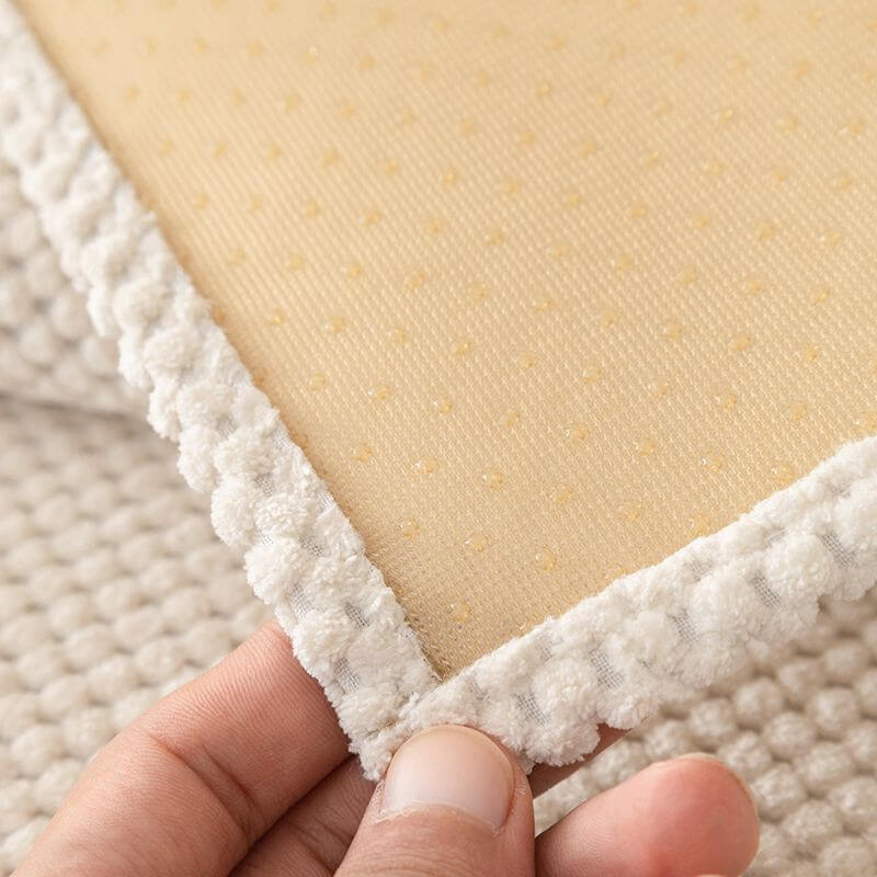Simple Solid Colour Plush Furniture Protector Outdoor Couch Cover