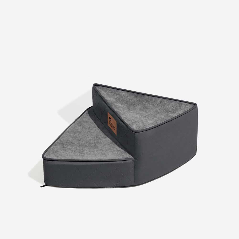 Luxe Water-repellent Faux Leather Removable Spiral Pet Stairs - Pet-Friendly Bedroom