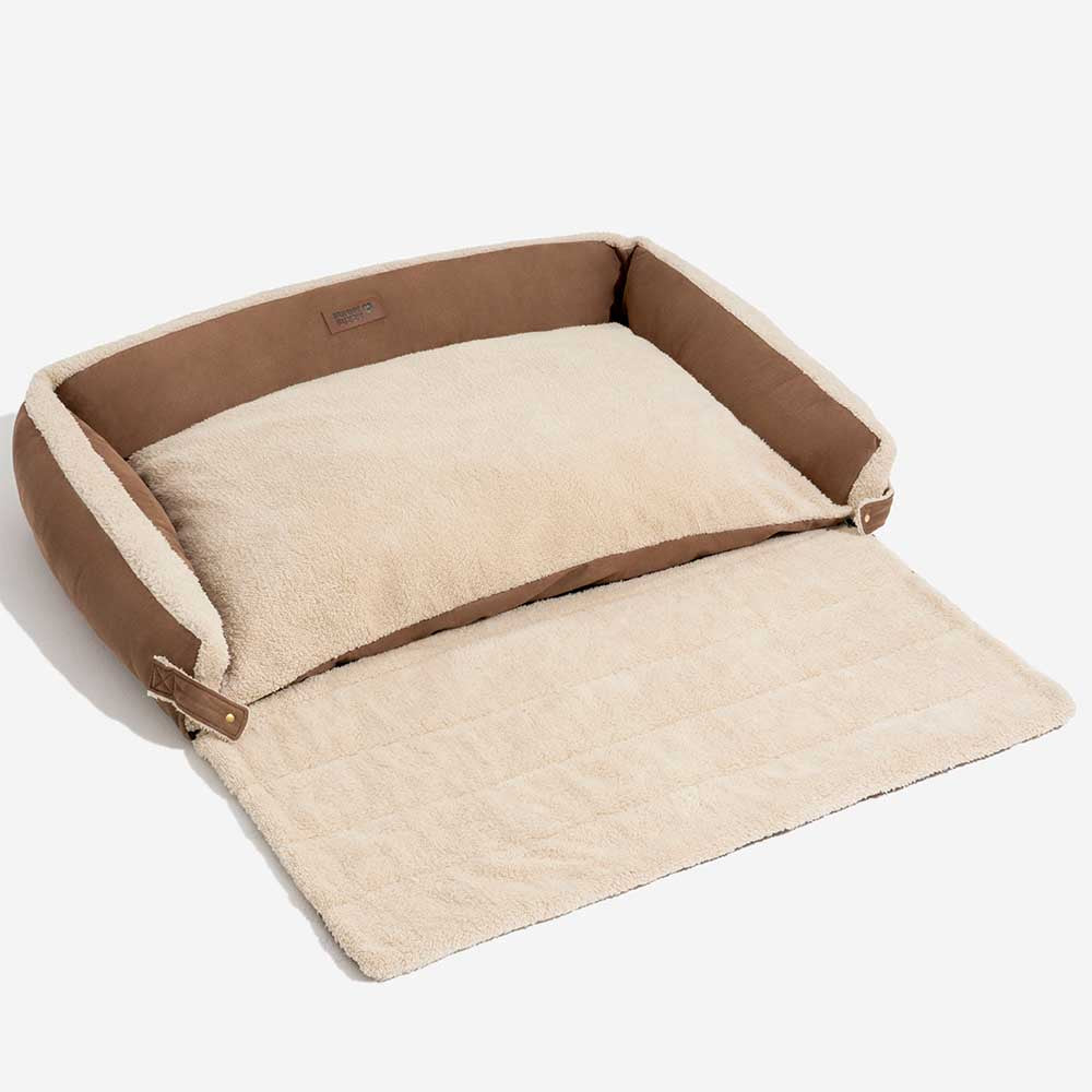 Stylish Expandable Ergonomic Calming Dog Bed - Tranquil Paws