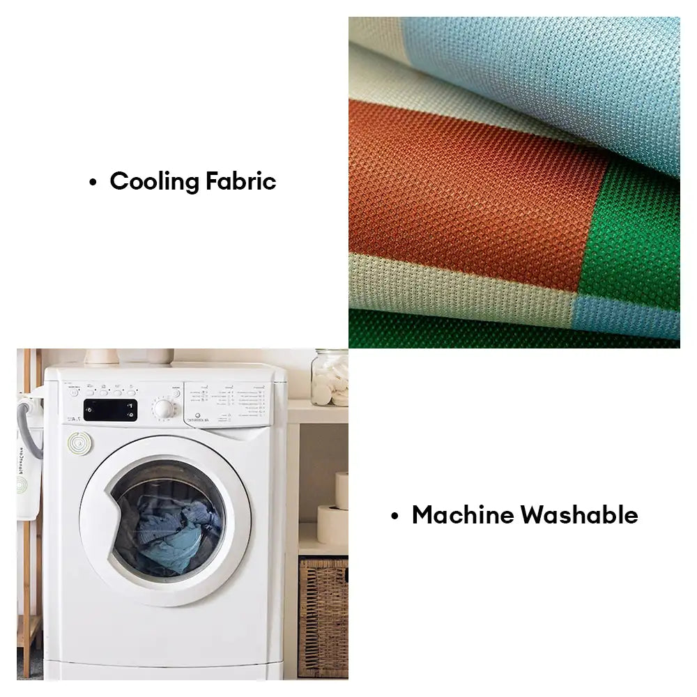 Stylish Striped Ice Silk Breathable Non-Slip Couch Cover