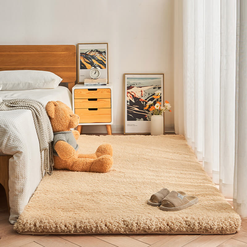 Thick Plush Bedroom Bedside Carpet - Extra Soft and Cosy Rug