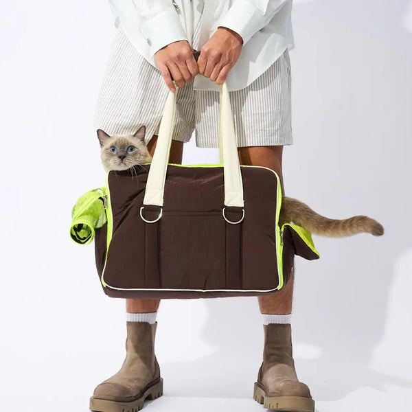 Urban Commuter Color-Block Multi-functional Pet Carrier Bag