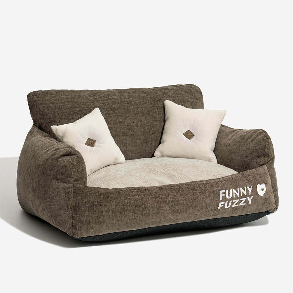 Vintage Chenille Washable Soft Cat Sofa Bed