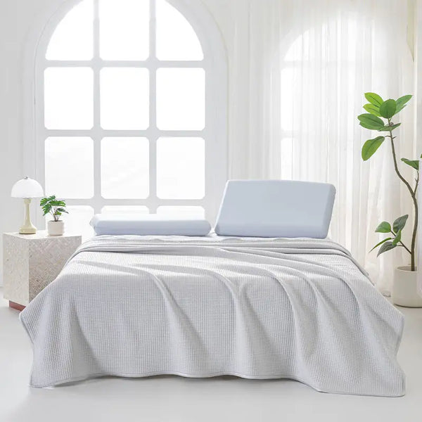 Waffle Ice Silk Cooling Double Sided Cold Effect Summer Blanket