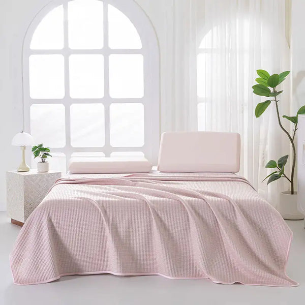 Waffle Ice Silk Cooling Double Sided Cold Effect Summer Blanket