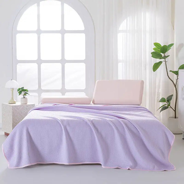 Waffle Ice Silk Cooling Double Sided Cold Effect Summer Blanket