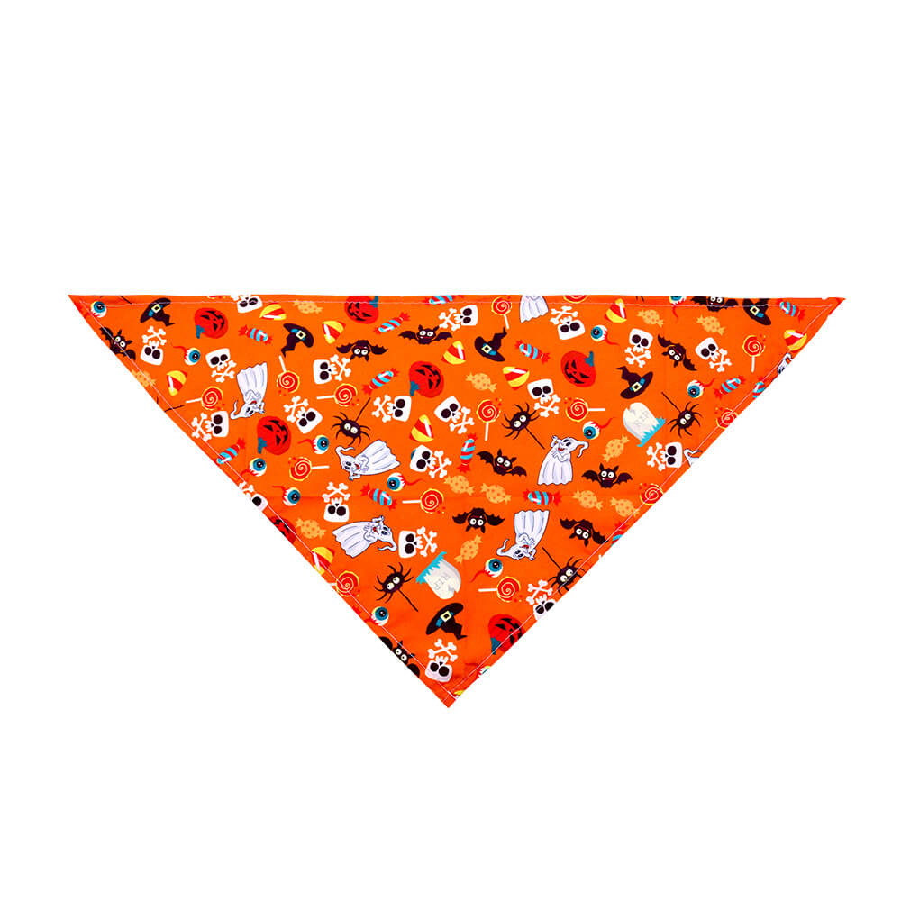 Halloween Pet Triangle Bandana | Skull, Ghost & Pumpkin Dog Cat Bandana