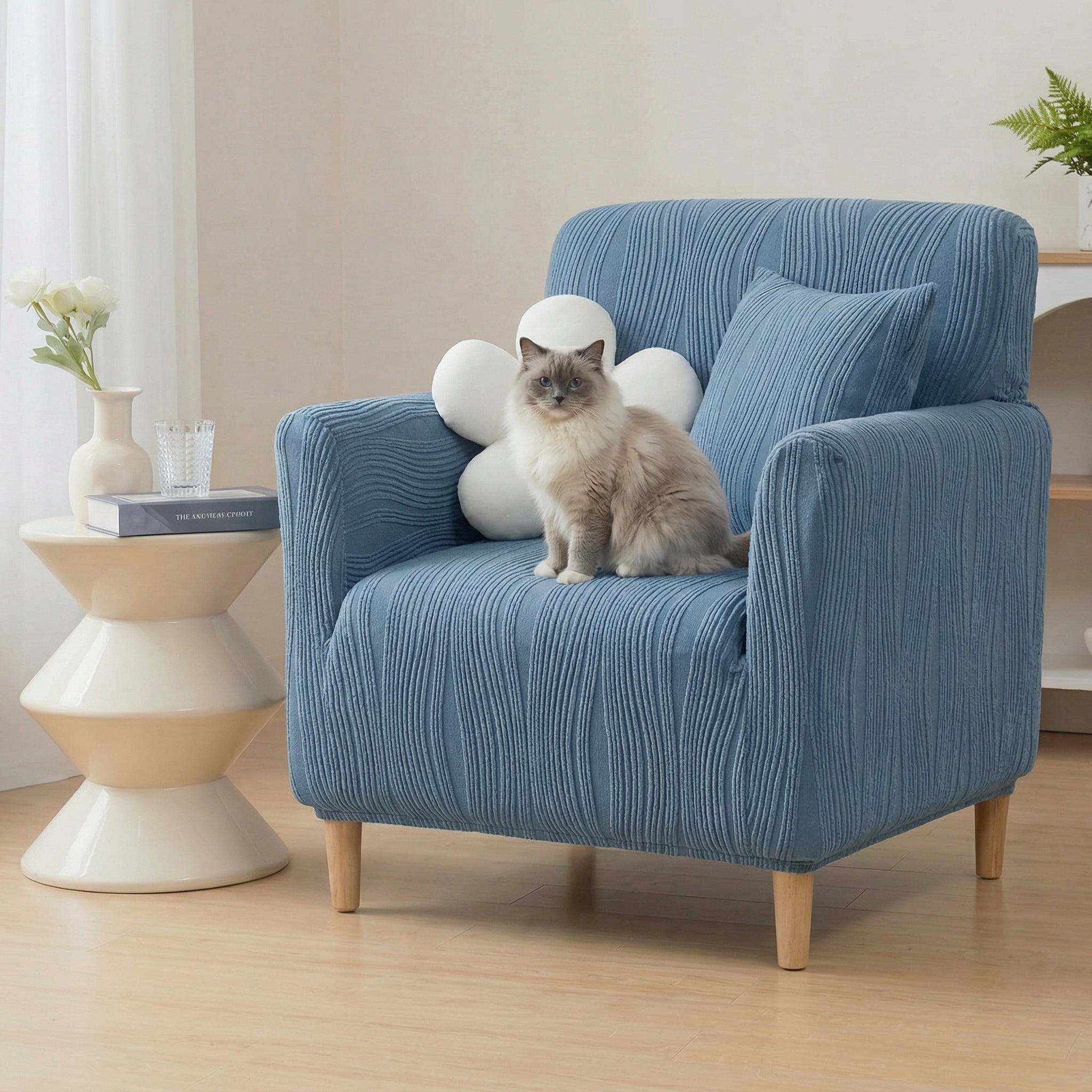 Jacquard Stretch Full-Cover Anti-scratch Recliner Chair Covers