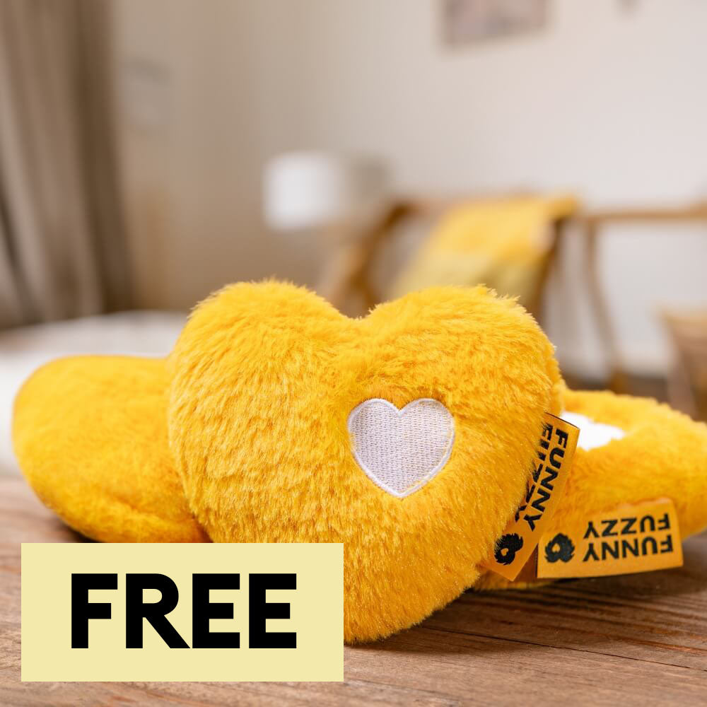 FUNNYFUZZY Heart Plush Squeaky Dog Toy-Limited Quantity