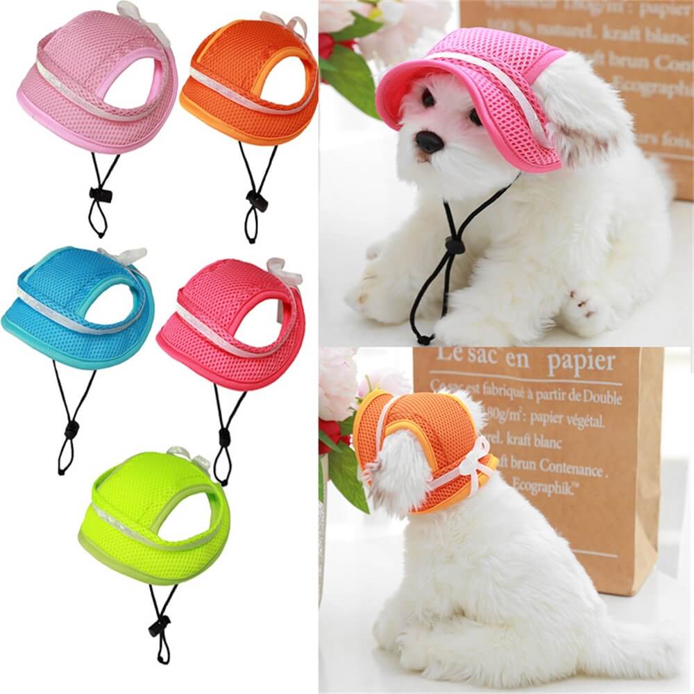 Pet Cat Dog Accessories Adjustable Rope Leaky Ear Sun Hat