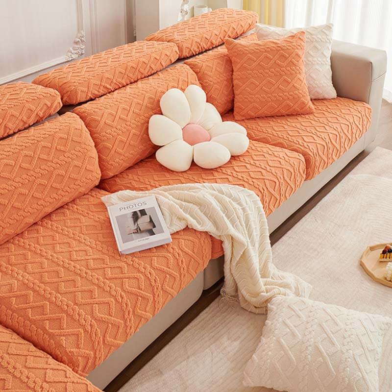 Full Wrap Soft Fleece Stretch Couch Cover