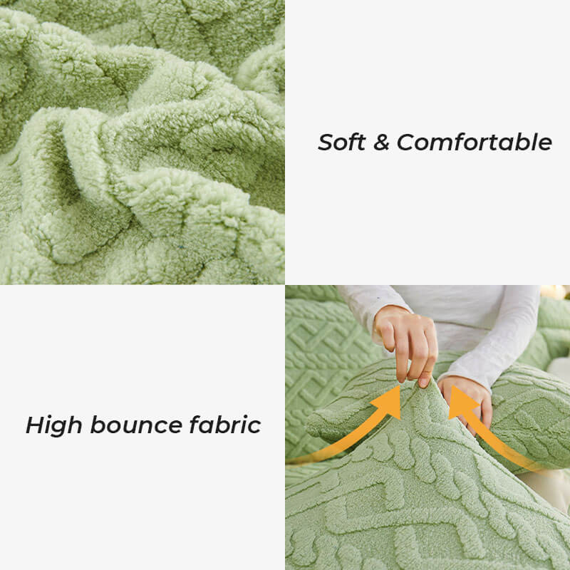 Full Wrap Soft Fleece Stretch Couch Cover