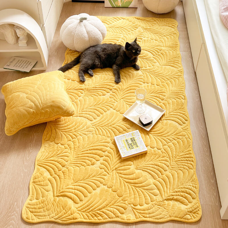 Leaf Cotton Carpet Anti-scratch Protective Couch Cover