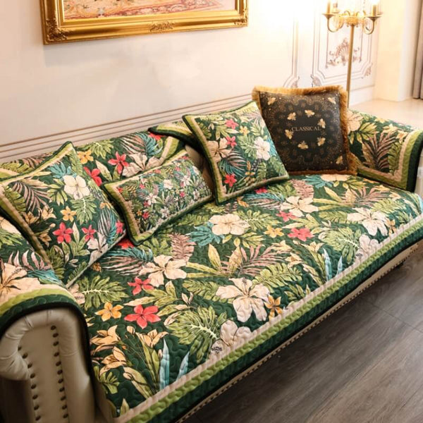 Tropical Rainforest Anti-Scratch Protective Mat Couch Cover