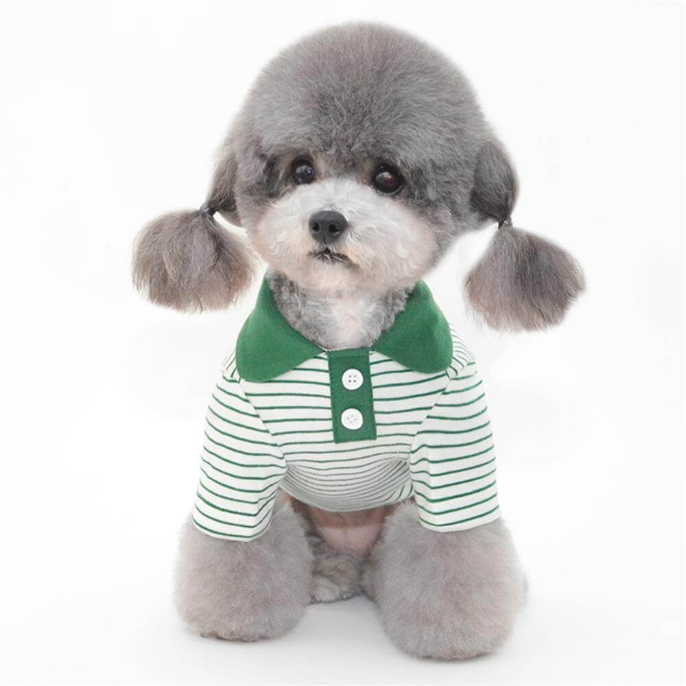 Soft Striped Pet Shirt – Available in Three Trendy Colors